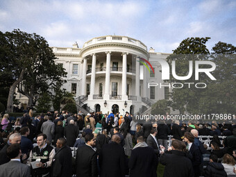 President Joe Biden welcomes the 2024 National Basketball Association champions, the Boston Celtics, to the White House in Washington, D.C.,...