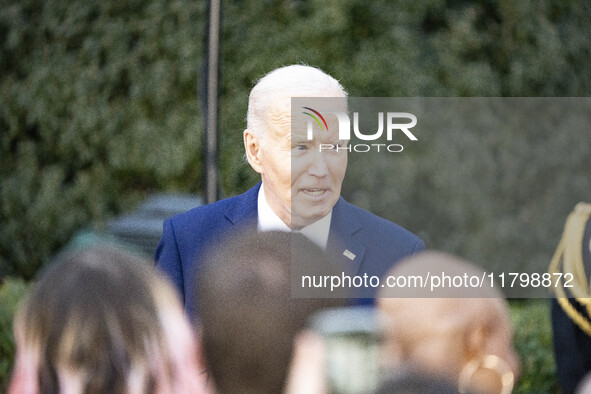 President Joe Biden welcomes the 2024 National Basketball Association champions, the Boston Celtics, to the White House in Washington, D.C.,...