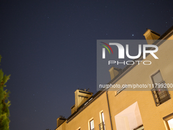 Stars are seen during a clear night in the sky above Warsaw, Poland on 21 November, 2024. (