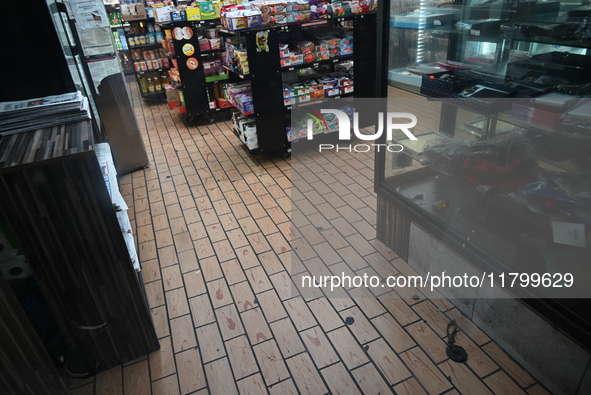 A 22-year-old man is stabbed inside Long Island Grocery Deli at 91-16A Sutphin Boulevard and is in critical condition in Jamaica, Queens, Ne...