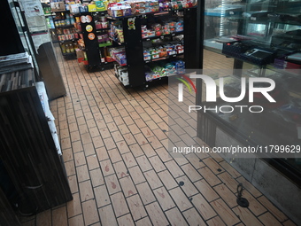 A 22-year-old man is stabbed inside Long Island Grocery Deli at 91-16A Sutphin Boulevard and is in critical condition in Jamaica, Queens, Ne...