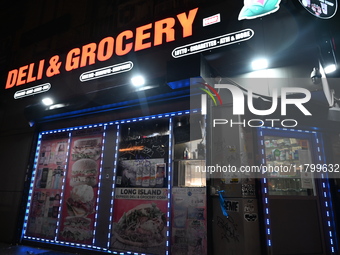 A 22-year-old man is stabbed inside Long Island Grocery Deli at 91-16A Sutphin Boulevard and is in critical condition in Jamaica, Queens, Ne...