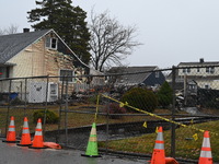 A man is arrested for arson after several homes are destroyed due to a fire in Woodbridge, New Jersey, United States, on November 21, 2024....