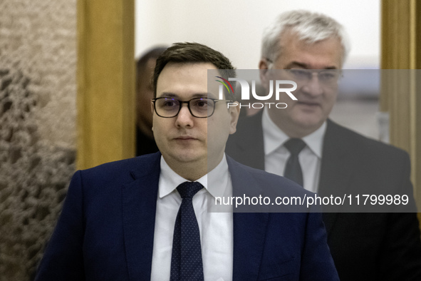 Ukraine's Foreign Minister Andrii Sybiha and Czech Republic's Foreign Minister Jan Lipavsky attend a joint press conference in Kyiv, Ukraine...