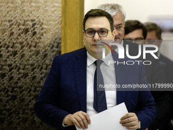 Ukraine's Foreign Minister Andrii Sybiha and Czech Republic's Foreign Minister Jan Lipavsky attend a joint press conference in Kyiv, Ukraine...