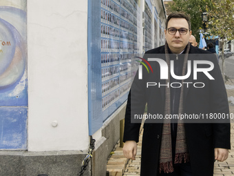 Ukraine's Foreign Minister Andrii Sybiha and Czech Republic's Foreign Minister Jan Lipavsky visit the Memory Wall of Fallen Defenders of Ukr...