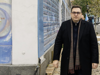 Ukraine's Foreign Minister Andrii Sybiha and Czech Republic's Foreign Minister Jan Lipavsky visit the Memory Wall of Fallen Defenders of Ukr...