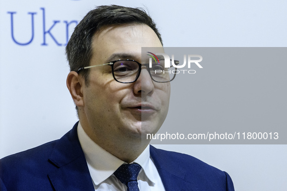 Czech Republic's Foreign Minister Jan Lipavsky attends a joint press conference with Ukraine's Foreign Minister Andrii Sybiha in Kyiv, Ukrai...