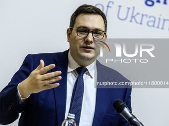 Czech Republic's Foreign Minister Jan Lipavsky attends a joint press conference with Ukraine's Foreign Minister Andrii Sybiha in Kyiv, Ukrai...