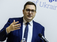 Czech Republic's Foreign Minister Jan Lipavsky attends a joint press conference with Ukraine's Foreign Minister Andrii Sybiha in Kyiv, Ukrai...