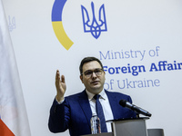 Czech Republic's Foreign Minister Jan Lipavsky attends a joint press conference with Ukraine's Foreign Minister Andrii Sybiha in Kyiv, Ukrai...