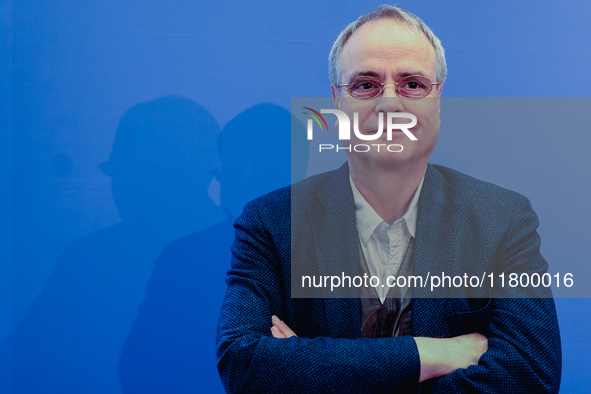 Author Klaus-Rudiger Mai presents his book 'Angela Merkel - Between Legend and Reality' at a press conference in Berlin, Germany, on Novembe...