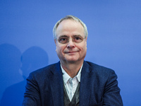 Author Klaus-Rudiger Mai presents his book 'Angela Merkel - Between Legend and Reality' at a press conference in Berlin, Germany, on Novembe...