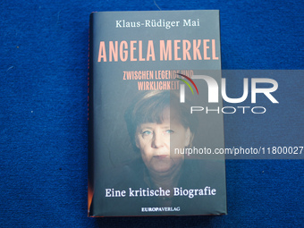 Author Klaus-Rudiger Mai presents his book 'Angela Merkel - Between Legend and Reality' at a press conference in Berlin, Germany, on Novembe...