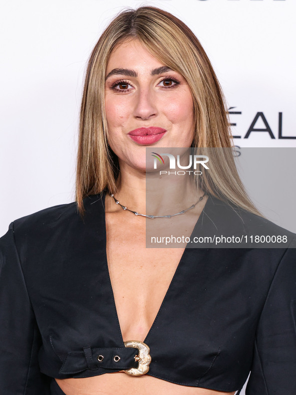 Emma Slater arrives at the 19th Annual L'Oreal Paris' Women Of Worth Celebration 2024 held at NeueHouse Hollywood on November 21, 2024 in Ho...