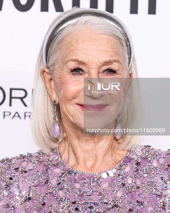 Helen Mirren arrives at the 19th Annual L'Oreal Paris' Women Of Worth Celebration 2024 held at NeueHouse Hollywood on November 21, 2024 in H...