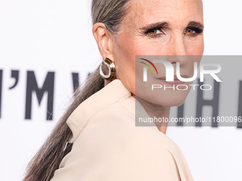 Andie MacDowell arrives at the 19th Annual L'Oreal Paris' Women Of Worth Celebration 2024 held at NeueHouse Hollywood on November 21, 2024 i...