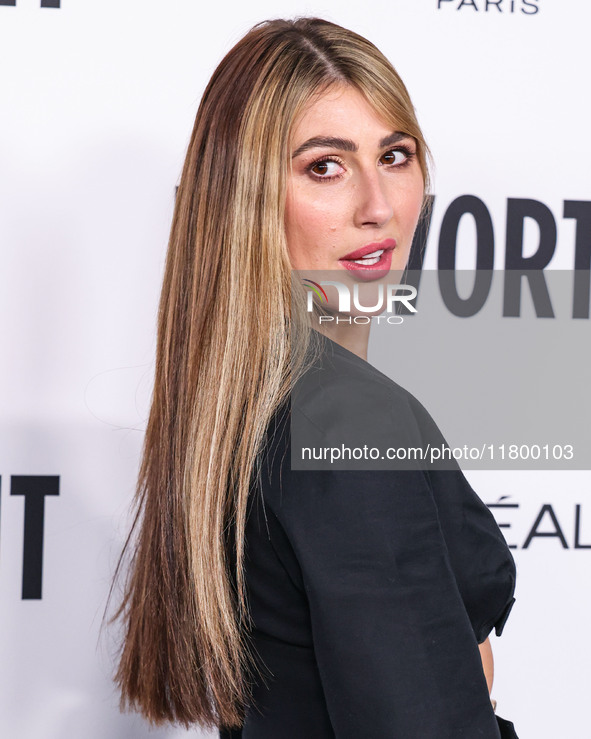 Emma Slater arrives at the 19th Annual L'Oreal Paris' Women Of Worth Celebration 2024 held at NeueHouse Hollywood on November 21, 2024 in Ho...