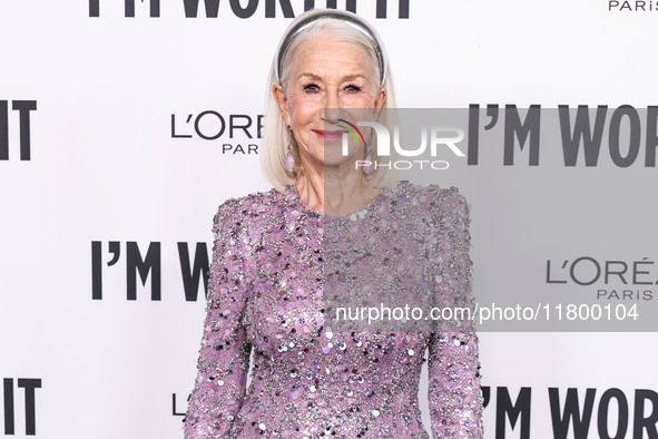 Helen Mirren arrives at the 19th Annual L'Oreal Paris' Women Of Worth Celebration 2024 held at NeueHouse Hollywood on November 21, 2024 in H...