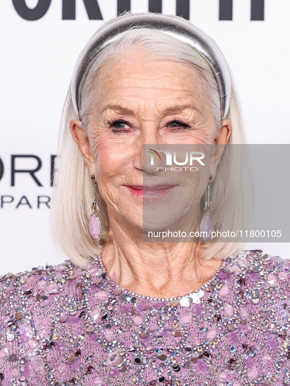 Helen Mirren arrives at the 19th Annual L'Oreal Paris' Women Of Worth Celebration 2024 held at NeueHouse Hollywood on November 21, 2024 in H...