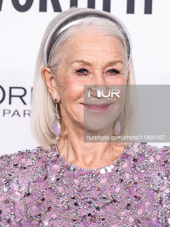 Helen Mirren arrives at the 19th Annual L'Oreal Paris' Women Of Worth Celebration 2024 held at NeueHouse Hollywood on November 21, 2024 in H...