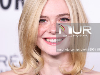 Elle Fanning arrives at the 19th Annual L'Oreal Paris' Women Of Worth Celebration 2024 held at NeueHouse Hollywood on November 21, 2024 in H...