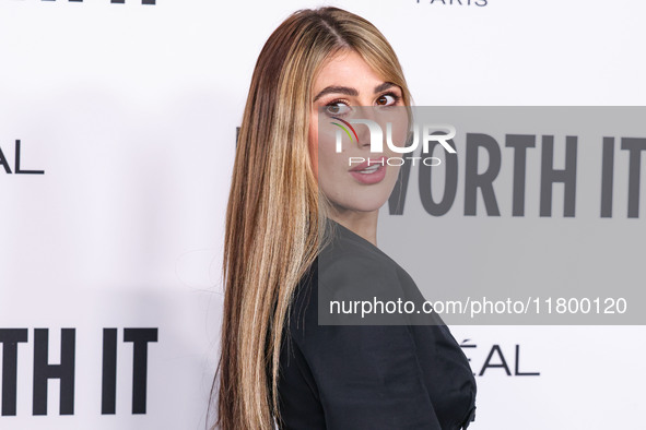 Emma Slater arrives at the 19th Annual L'Oreal Paris' Women Of Worth Celebration 2024 held at NeueHouse Hollywood on November 21, 2024 in Ho...