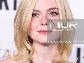 Elle Fanning arrives at the 19th Annual L'Oreal Paris' Women Of Worth Celebration 2024 held at NeueHouse Hollywood on November 21, 2024 in H...