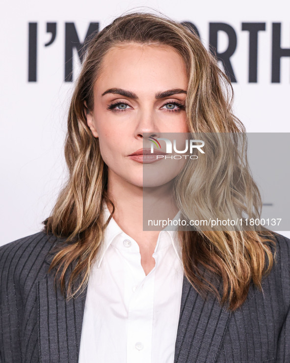 Cara Delevingne arrives at the 19th Annual L'Oreal Paris' Women Of Worth Celebration 2024 held at NeueHouse Hollywood on November 21, 2024 i...