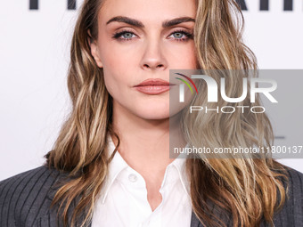 Cara Delevingne arrives at the 19th Annual L'Oreal Paris' Women Of Worth Celebration 2024 held at NeueHouse Hollywood on November 21, 2024 i...