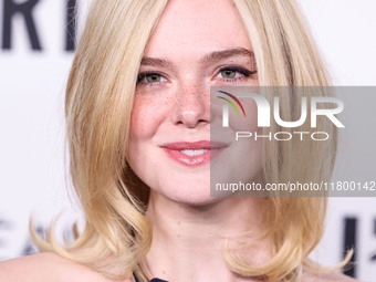 Elle Fanning arrives at the 19th Annual L'Oreal Paris' Women Of Worth Celebration 2024 held at NeueHouse Hollywood on November 21, 2024 in H...