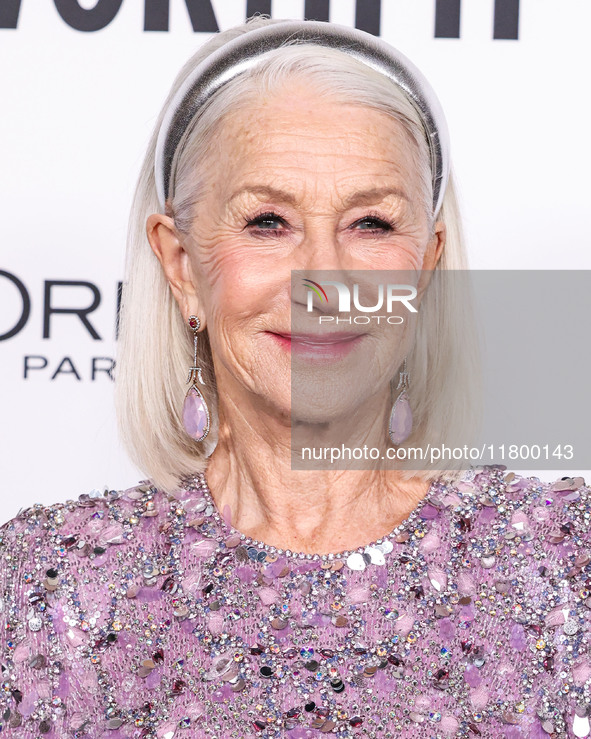 Helen Mirren arrives at the 19th Annual L'Oreal Paris' Women Of Worth Celebration 2024 held at NeueHouse Hollywood on November 21, 2024 in H...