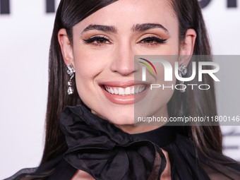 Sofia Carson arrives at the 19th Annual L'Oreal Paris' Women Of Worth Celebration 2024 held at NeueHouse Hollywood on November 21, 2024 in H...