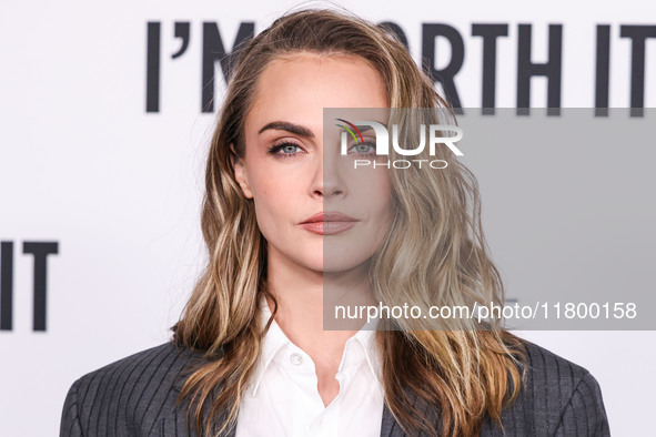 Cara Delevingne arrives at the 19th Annual L'Oreal Paris' Women Of Worth Celebration 2024 held at NeueHouse Hollywood on November 21, 2024 i...