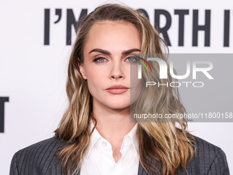 Cara Delevingne arrives at the 19th Annual L'Oreal Paris' Women Of Worth Celebration 2024 held at NeueHouse Hollywood on November 21, 2024 i...