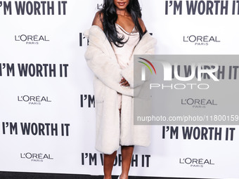 Carlacia Grant arrives at the 19th Annual L'Oreal Paris' Women Of Worth Celebration 2024 held at NeueHouse Hollywood on November 21, 2024 in...