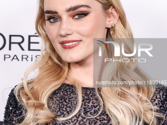 Meg Donnelly arrives at the 19th Annual L'Oreal Paris' Women Of Worth Celebration 2024 held at NeueHouse Hollywood on November 21, 2024 in H...