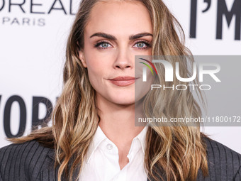 Cara Delevingne arrives at the 19th Annual L'Oreal Paris' Women Of Worth Celebration 2024 held at NeueHouse Hollywood on November 21, 2024 i...