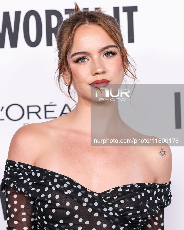 Emma Brooks arrives at the 19th Annual L'Oreal Paris' Women Of Worth Celebration 2024 held at NeueHouse Hollywood on November 21, 2024 in Ho...