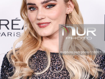 Meg Donnelly arrives at the 19th Annual L'Oreal Paris' Women Of Worth Celebration 2024 held at NeueHouse Hollywood on November 21, 2024 in H...