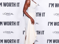 Aja Naomi King arrives at the 19th Annual L'Oreal Paris' Women Of Worth Celebration 2024 held at NeueHouse Hollywood on November 21, 2024 in...