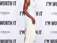 Aja Naomi King arrives at the 19th Annual L'Oreal Paris' Women Of Worth Celebration 2024 held at NeueHouse Hollywood on November 21, 2024 in...