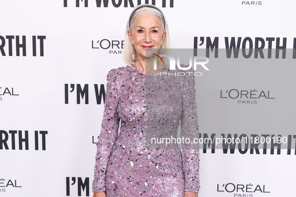 Helen Mirren arrives at the 19th Annual L'Oreal Paris' Women Of Worth Celebration 2024 held at NeueHouse Hollywood on November 21, 2024 in H...