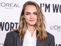 Cara Delevingne arrives at the 19th Annual L'Oreal Paris' Women Of Worth Celebration 2024 held at NeueHouse Hollywood on November 21, 2024 i...