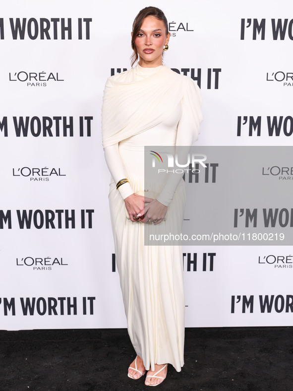 Kensington Tillo arrives at the 19th Annual L'Oreal Paris' Women Of Worth Celebration 2024 held at NeueHouse Hollywood on November 21, 2024...