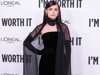 Sofia Carson arrives at the 19th Annual L'Oreal Paris' Women Of Worth Celebration 2024 held at NeueHouse Hollywood on November 21, 2024 in H...