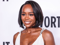 Aja Naomi King arrives at the 19th Annual L'Oreal Paris' Women Of Worth Celebration 2024 held at NeueHouse Hollywood on November 21, 2024 in...