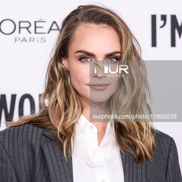 Cara Delevingne arrives at the 19th Annual L'Oreal Paris' Women Of Worth Celebration 2024 held at NeueHouse Hollywood on November 21, 2024 i...