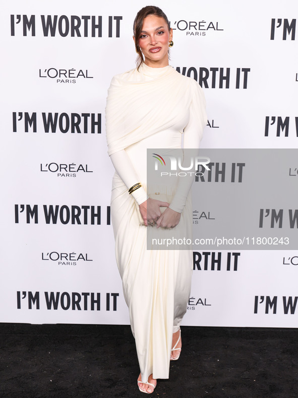 Kensington Tillo arrives at the 19th Annual L'Oreal Paris' Women Of Worth Celebration 2024 held at NeueHouse Hollywood on November 21, 2024...