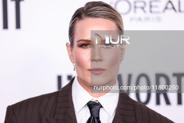 Ashlyn Harris arrives at the 19th Annual L'Oreal Paris' Women Of Worth Celebration 2024 held at NeueHouse Hollywood on November 21, 2024 in...